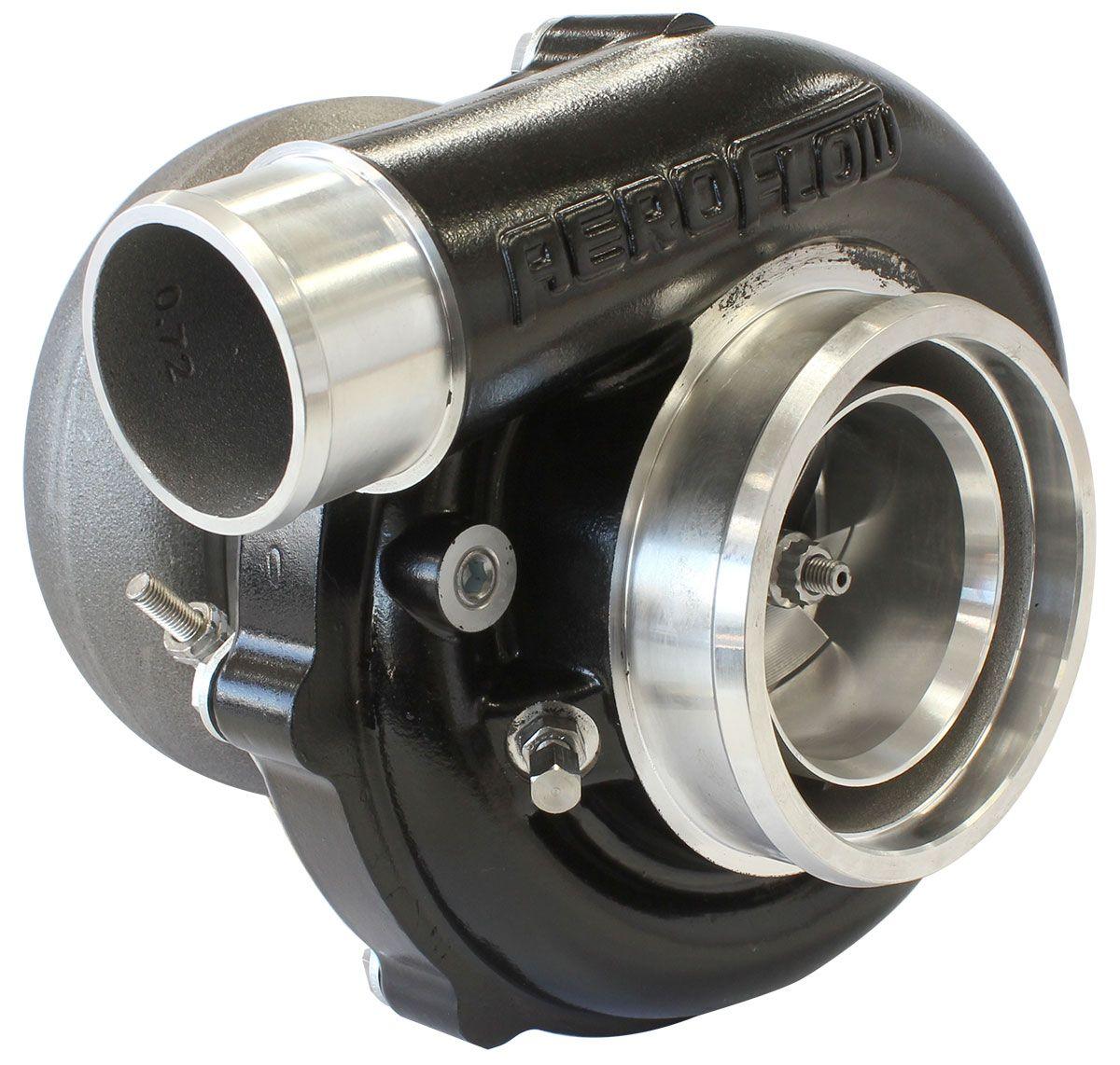 Aeroflow Performance External Wastegate, V-Band Inlet & Exhaust Flanges Aeroflow BOOSTED 6255 1.21 Reverse Rotation Turbocharger 900HP, Hi Temp Black Finish AF80 SR