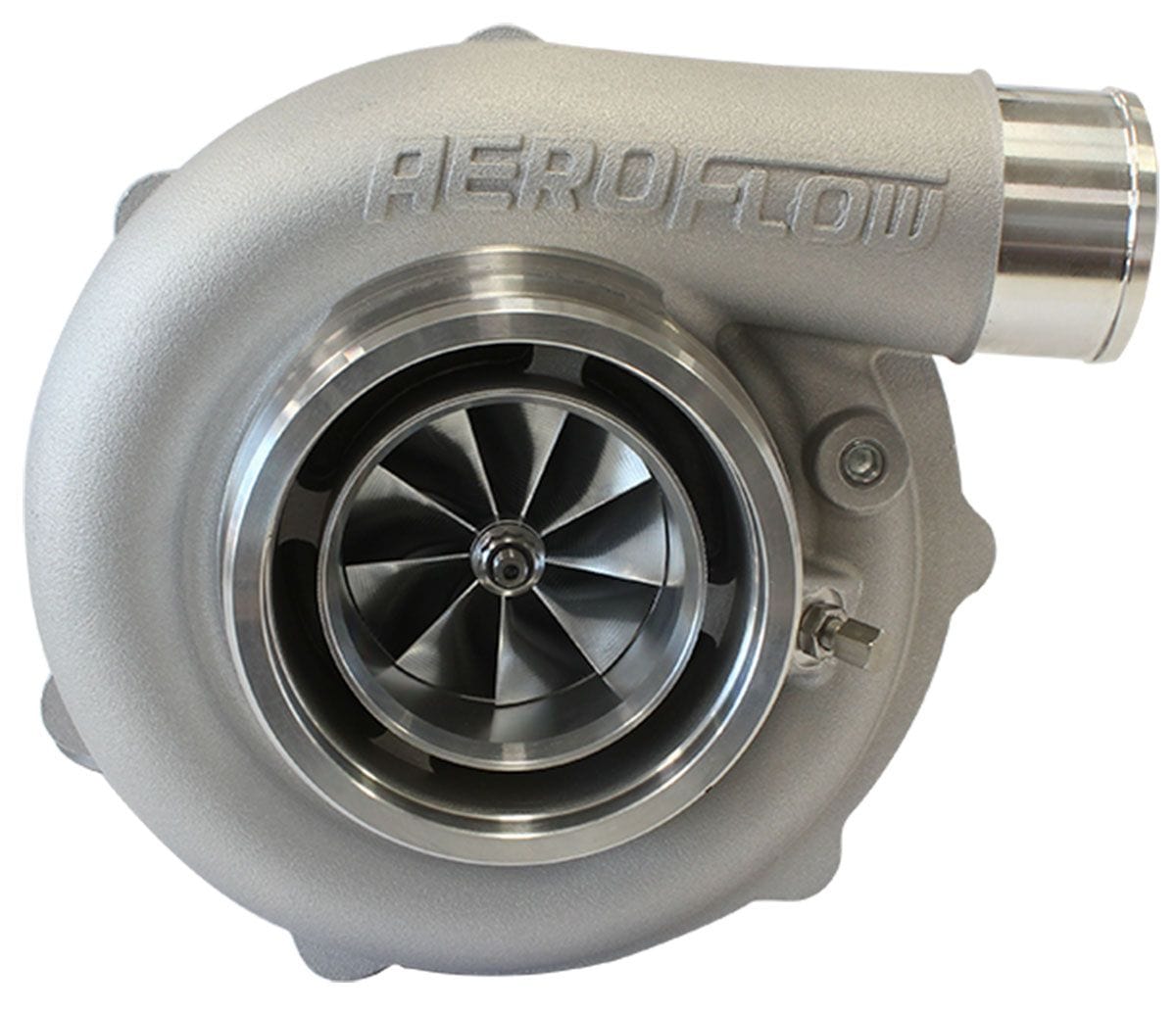 Aeroflow Performance External Wastegate, V-Band Inlet & Exhaust Flanges Aeroflow BOOSTED 6255 1.21 Turbocharger 900HP, Natural Cast Finish AF8005-3058 SR