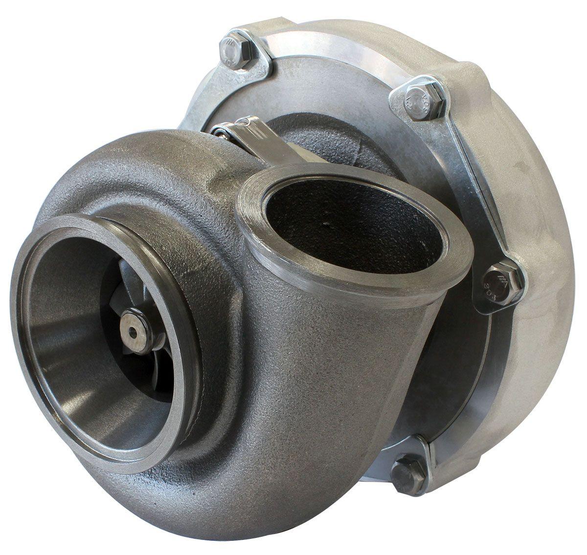 Aeroflow Performance External Wastegate, V-Band Inlet & Exhaust Flanges Aeroflow BOOSTED 6255 .83 Reverse Rotation Turbocharger 900HP, Natural Cast Finish AF8005 SR
