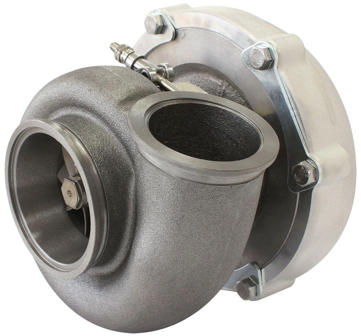 Aeroflow Performance External Wastegate, V-Band Inlet & Exhaust Flanges Aeroflow BOOSTED 6262 1.01 Reverse Rotation Turbocharger 900HP, Natural Cast Finish AF800 SR