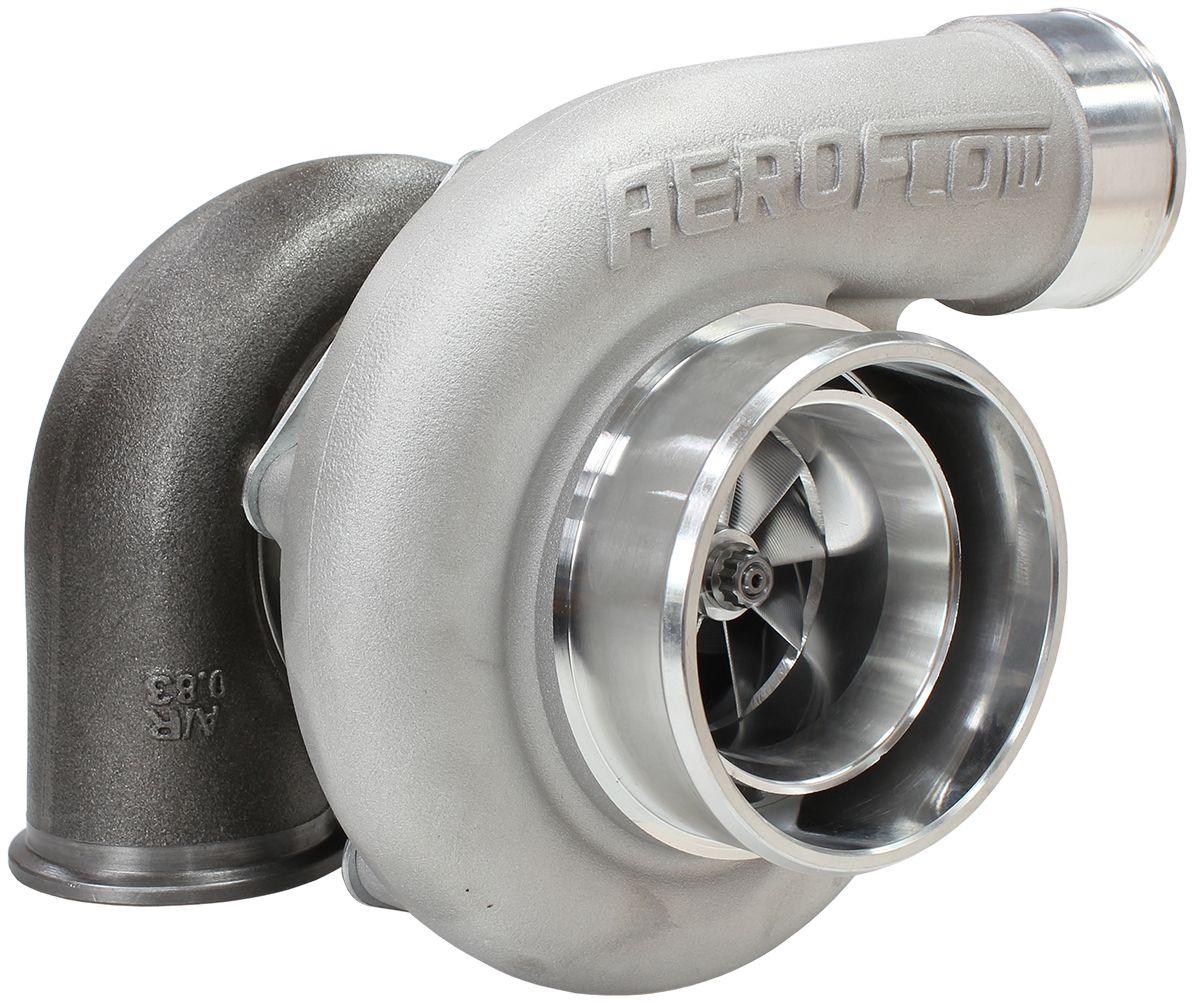 Aeroflow Performance External Wastegate, V-Band Inlet & Exhaust Flanges Aeroflow BOOSTED 6662 V-Band .83 Turbocharger 900HP, Natural Cast Finish AF8005-3022 SR