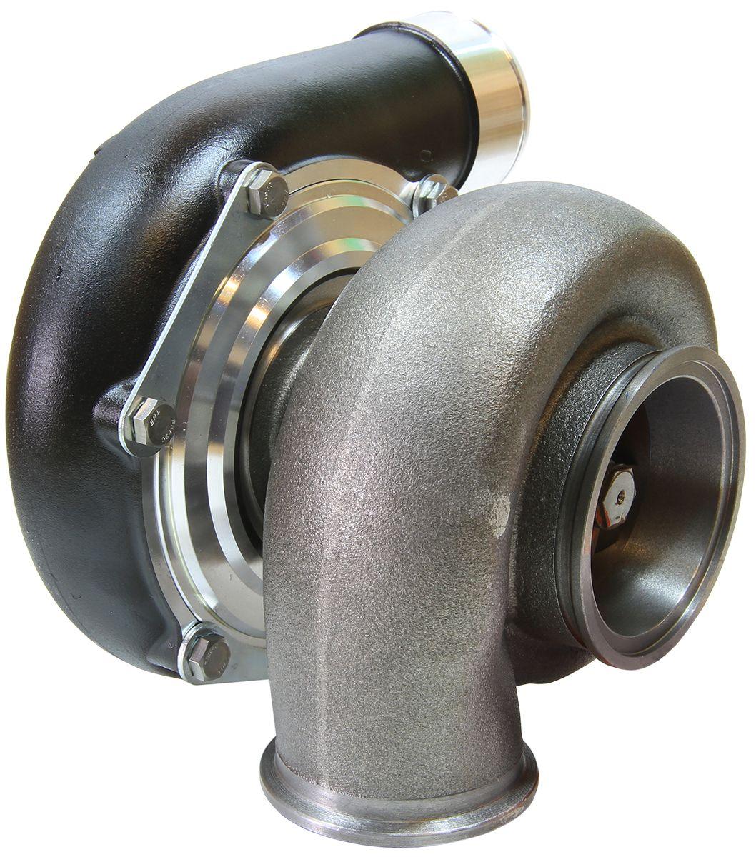 Aeroflow Performance External Wastegate, V-Band Inlet & Exhaust Flanges Aeroflow BOOSTED 6762 1.01 Reverse Rotation Turbocharger 950HP, Hi Temp Black Finish AF80 SR