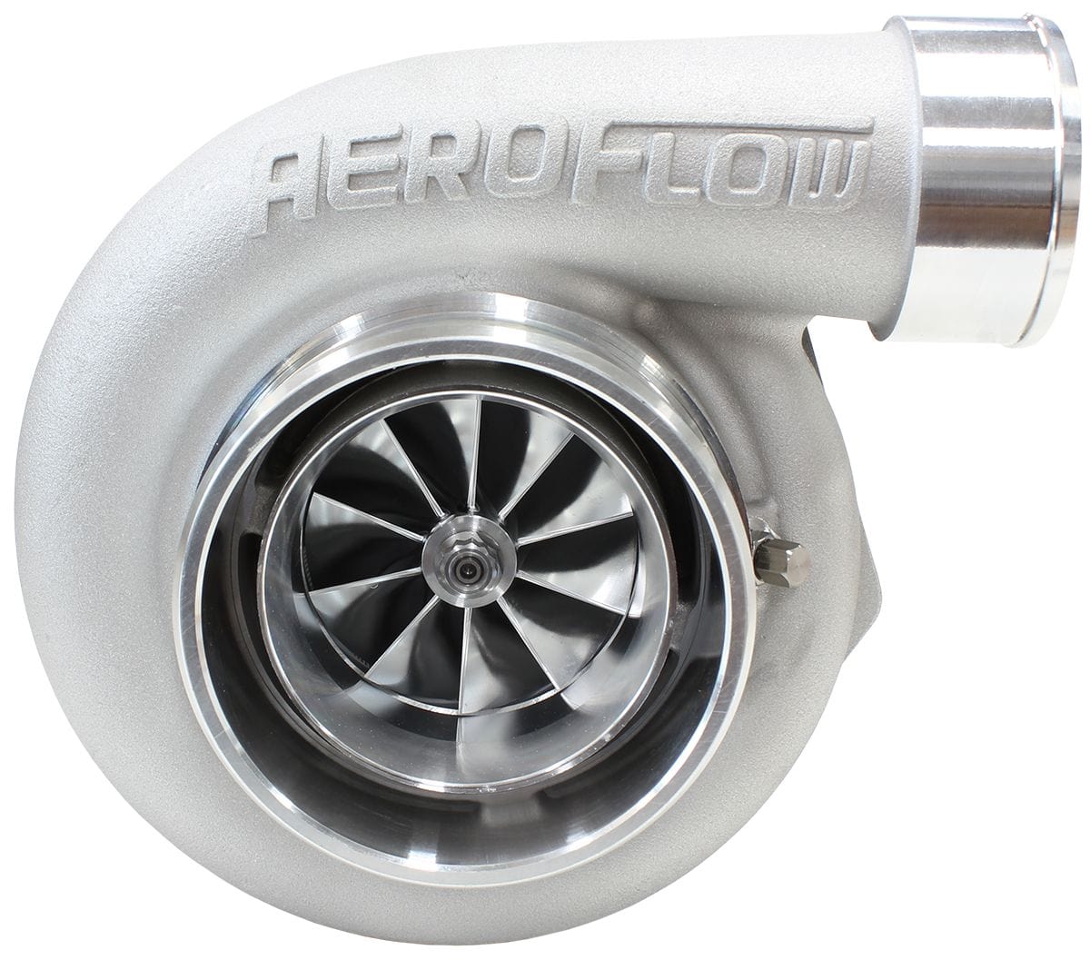 Aeroflow Performance External Wastegate, V-Band Inlet & Exhaust Flanges Aeroflow BOOSTED 6762 V-Band 1.01 Turbocharger 950HP, Natural Cast Finish AF8005-3026 SR
