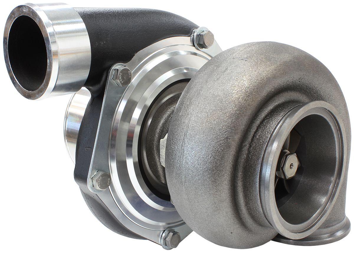 Aeroflow Performance External Wastegate, V-Band Inlet & Exhaust Flanges Aeroflow BOOSTED 6762 V-Band .83 Turbocharger 950HP, Hi Temp Black Finish AF8005-3025BLK SR