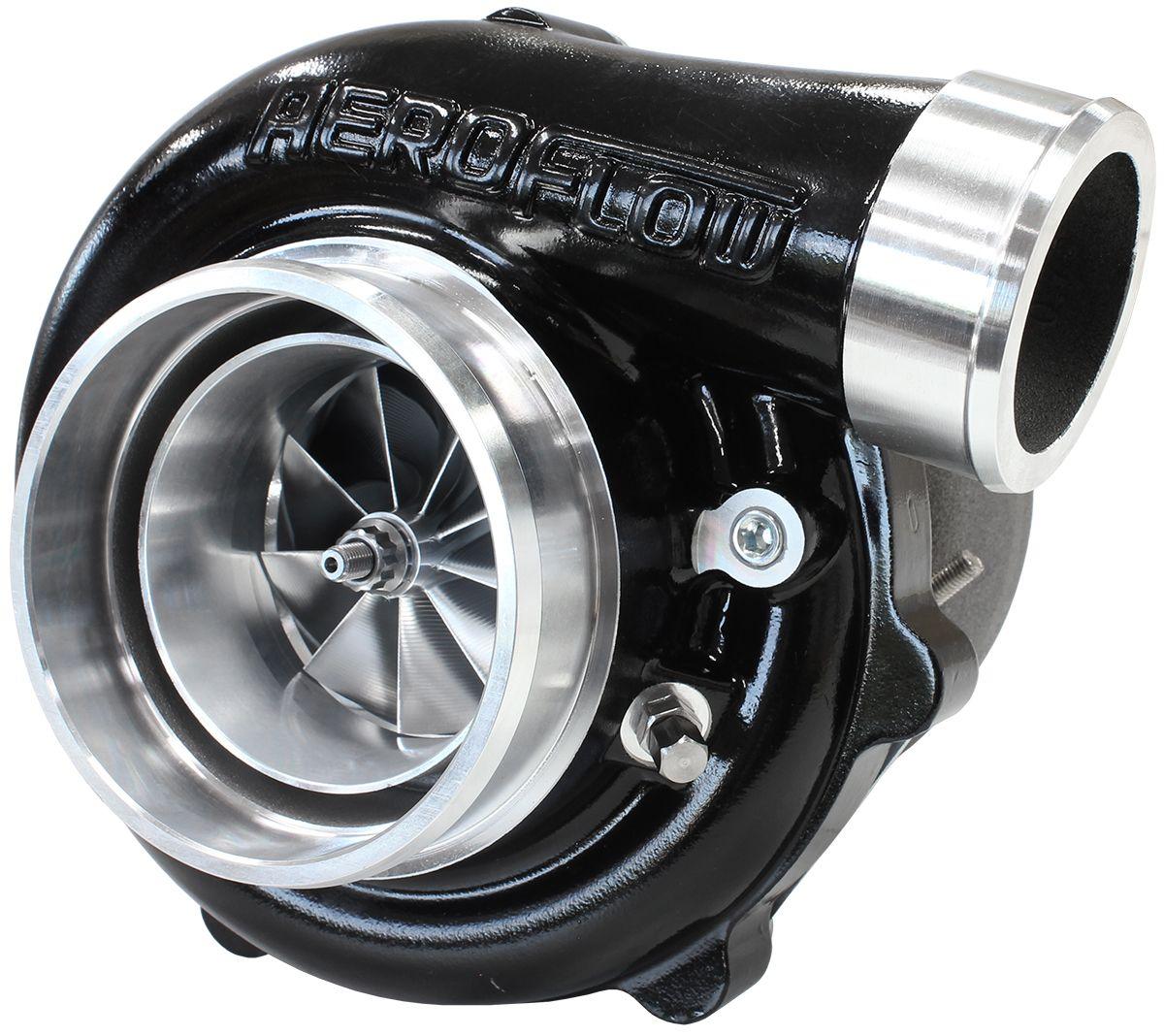 Aeroflow Performance External Wastegate, V-Band Inlet & Exhaust Flanges Aeroflow BOOSTED 6862 1.21 Turbocharger 1050HP, Hi Temp Black Finish AF8005-3074BLK SR