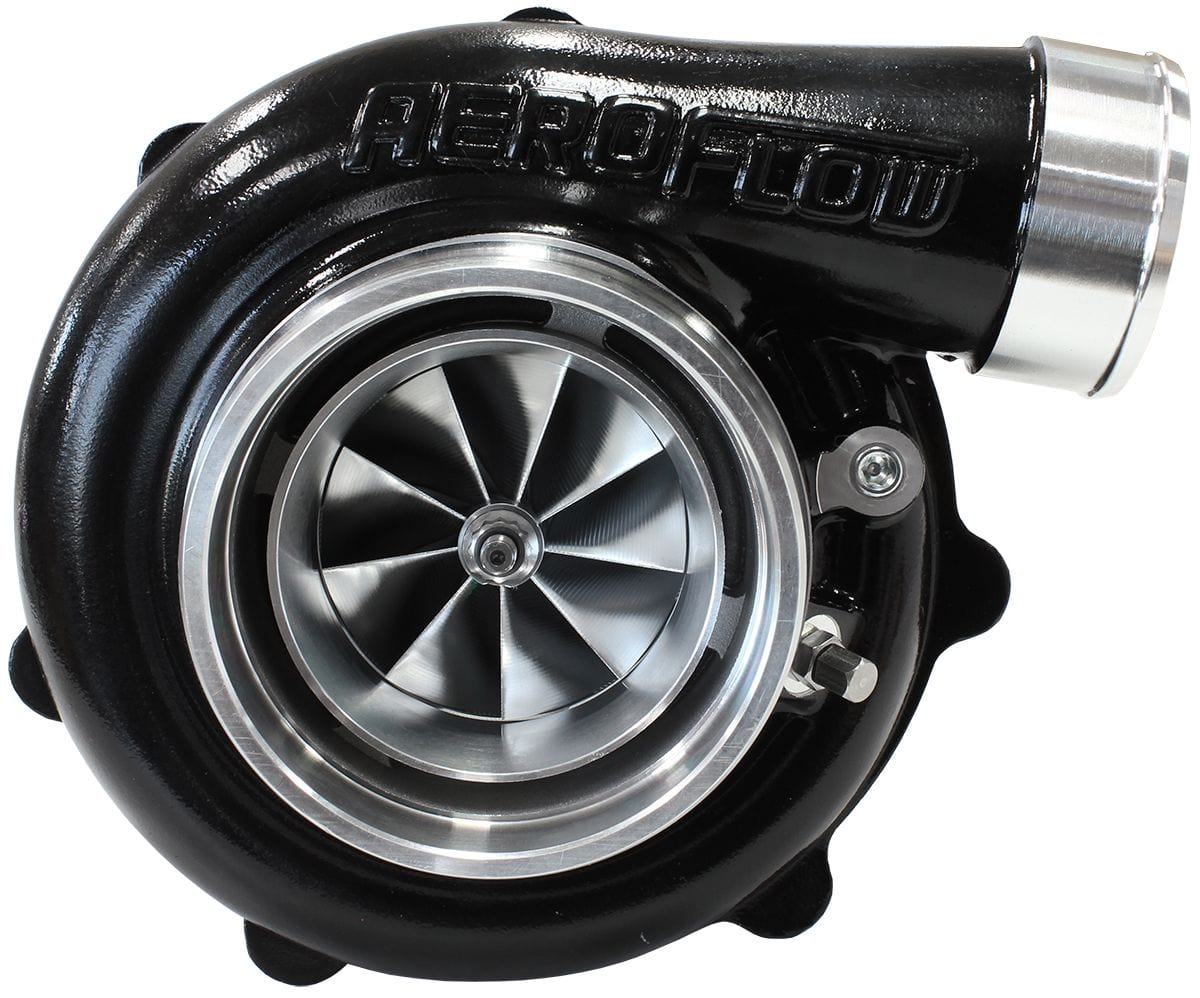 Aeroflow Performance External Wastegate, V-Band Inlet & Exhaust Flanges Aeroflow BOOSTED 6862 1.21 Turbocharger 1050HP, Hi Temp Black Finish AF8005-3074BLK SR
