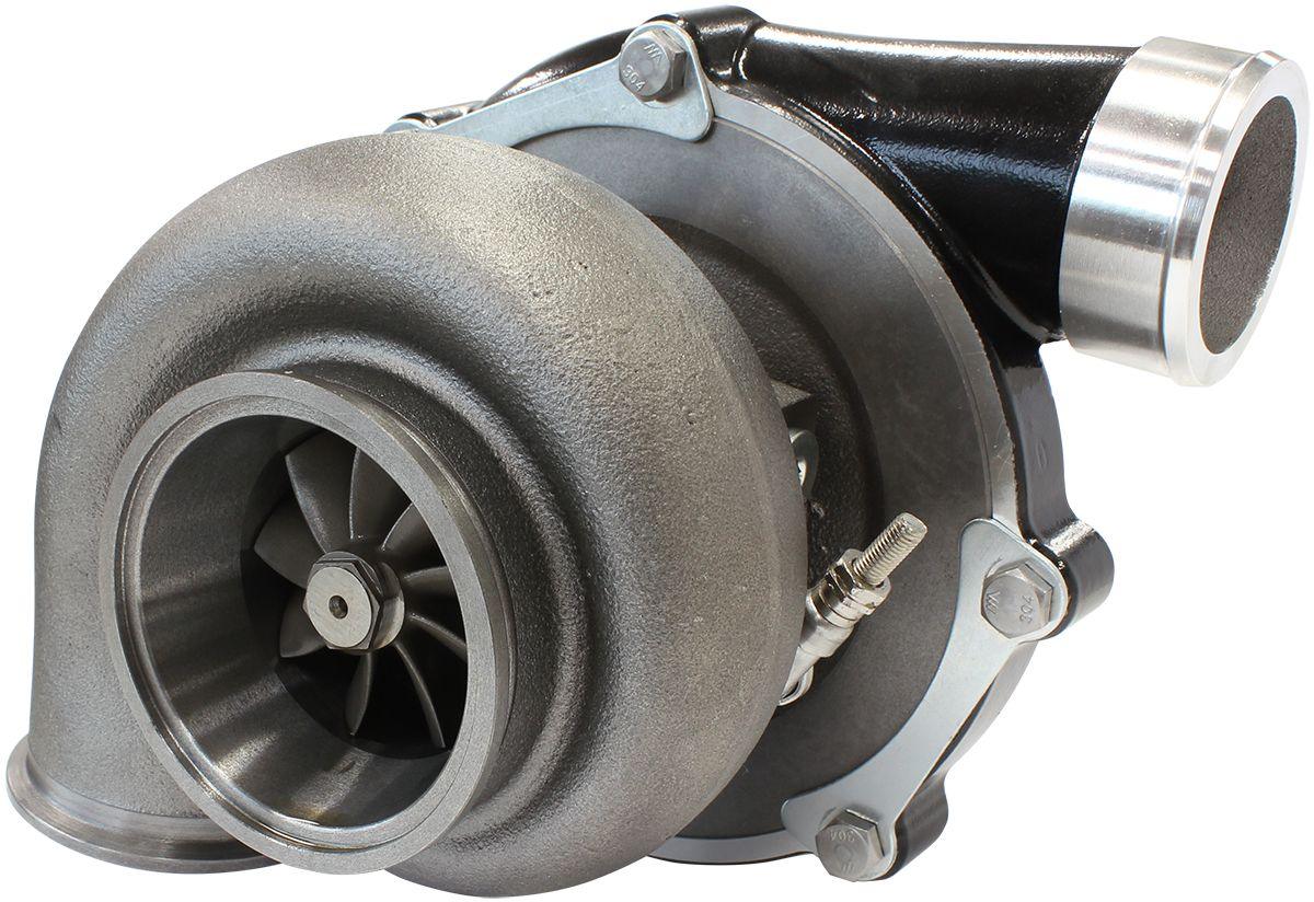 Aeroflow Performance External Wastegate, V-Band Inlet & Exhaust Flanges Aeroflow BOOSTED 6862 .83 Reverse Rotation Turbocharger 1050HP, Hi Temp Black Finish AF80 SR