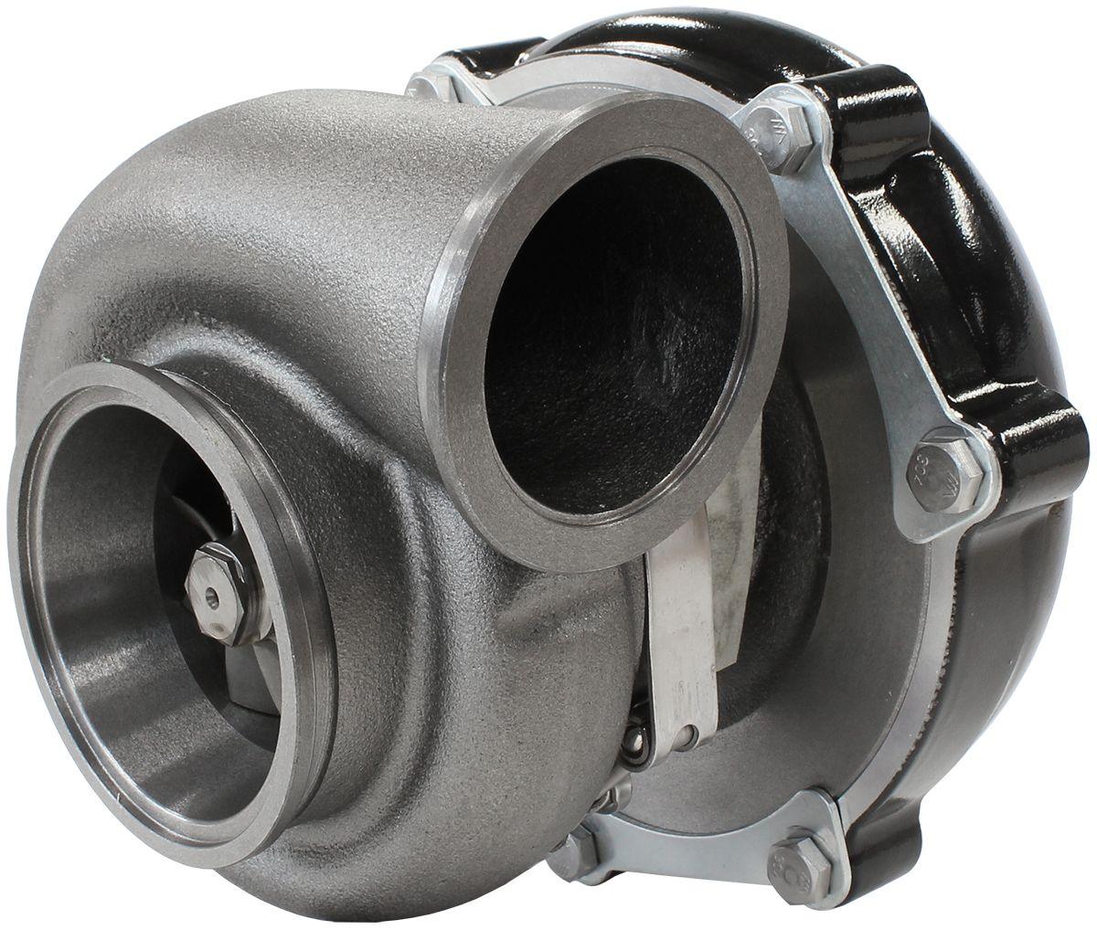 Aeroflow Performance External Wastegate, V-Band Inlet & Exhaust Flanges Aeroflow BOOSTED 6862 .83 Turbocharger 1050HP, Hi Temp Black Finish AF8005-3072BLK SR