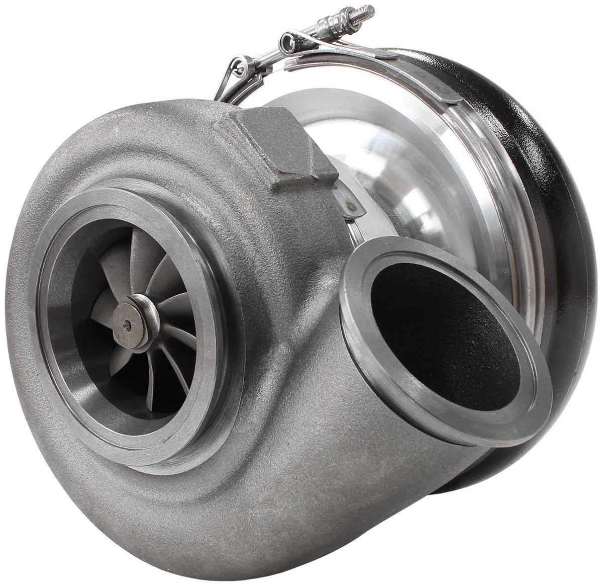 Aeroflow Performance External Wastegate, V-Band Inlet & Exhaust Flanges Aeroflow BOOSTED 7375 1.15 Reverse Rotation Turbocharger 1200HP, Hi Temp Black Finish AF8 SR