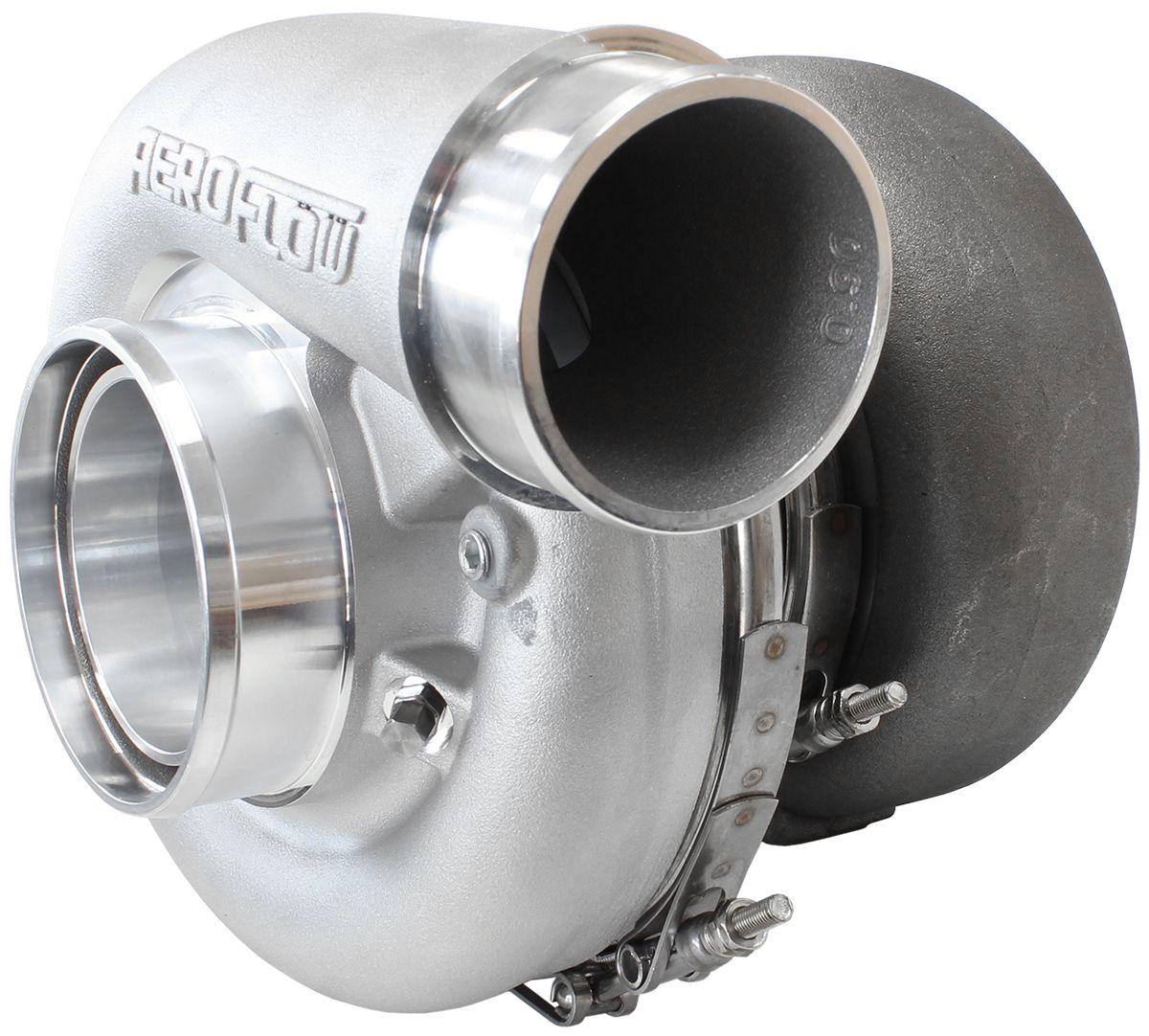Aeroflow Performance External Wastegate, V-Band Inlet & Exhaust Flanges Aeroflow BOOSTED 7375 V-Band 1.01 Turbocharger 1200HP, Natural Cast Finish AF8005-4006 SR