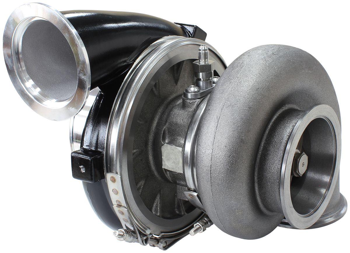 Aeroflow Performance External Wastegate, V-Band Inlet & Exhaust Flanges Aeroflow BOOSTED 7675 V-Band 1.16 Turbocharger 1120HP, Hi Temp Black Finish AF8005-4013BL SR