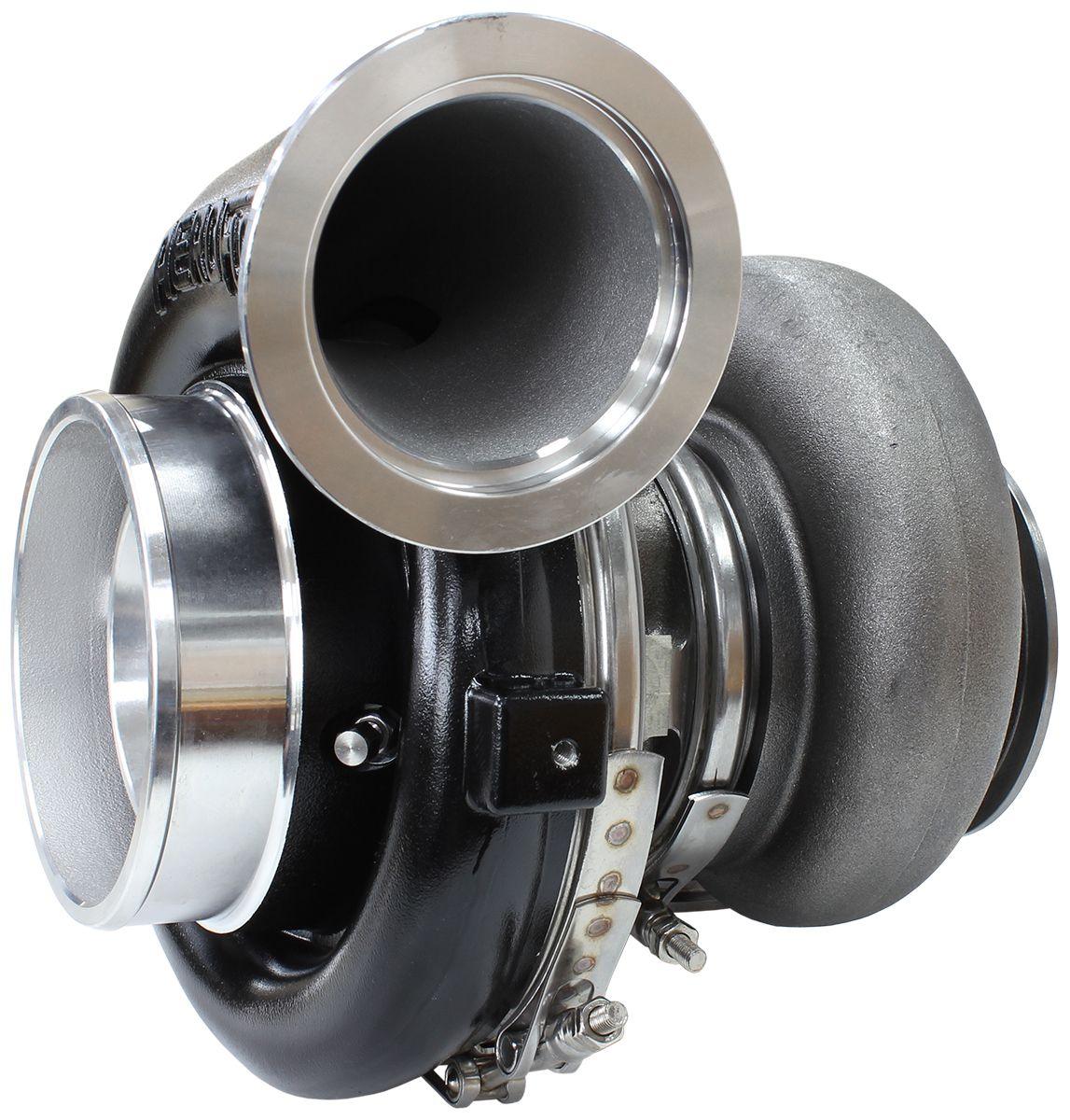 Aeroflow Performance External Wastegate, V-Band Inlet & Exhaust Flanges Aeroflow BOOSTED 7675 V-Band 1.16 Turbocharger 1120HP, Hi Temp Black Finish AF8005-4013BL SR