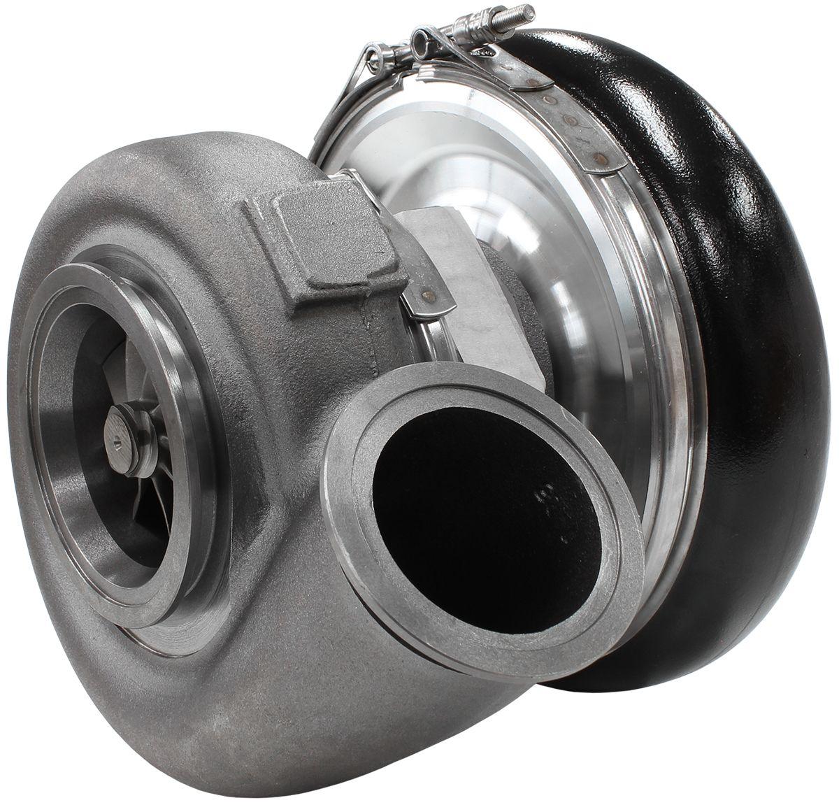 Aeroflow Performance External Wastegate, V-Band Inlet & Exhaust Flanges Aeroflow BOOSTED 7975 1.15 Reverse Rotation Turbocharger 1450HP, Hi Temp Black Finish AF8 SR