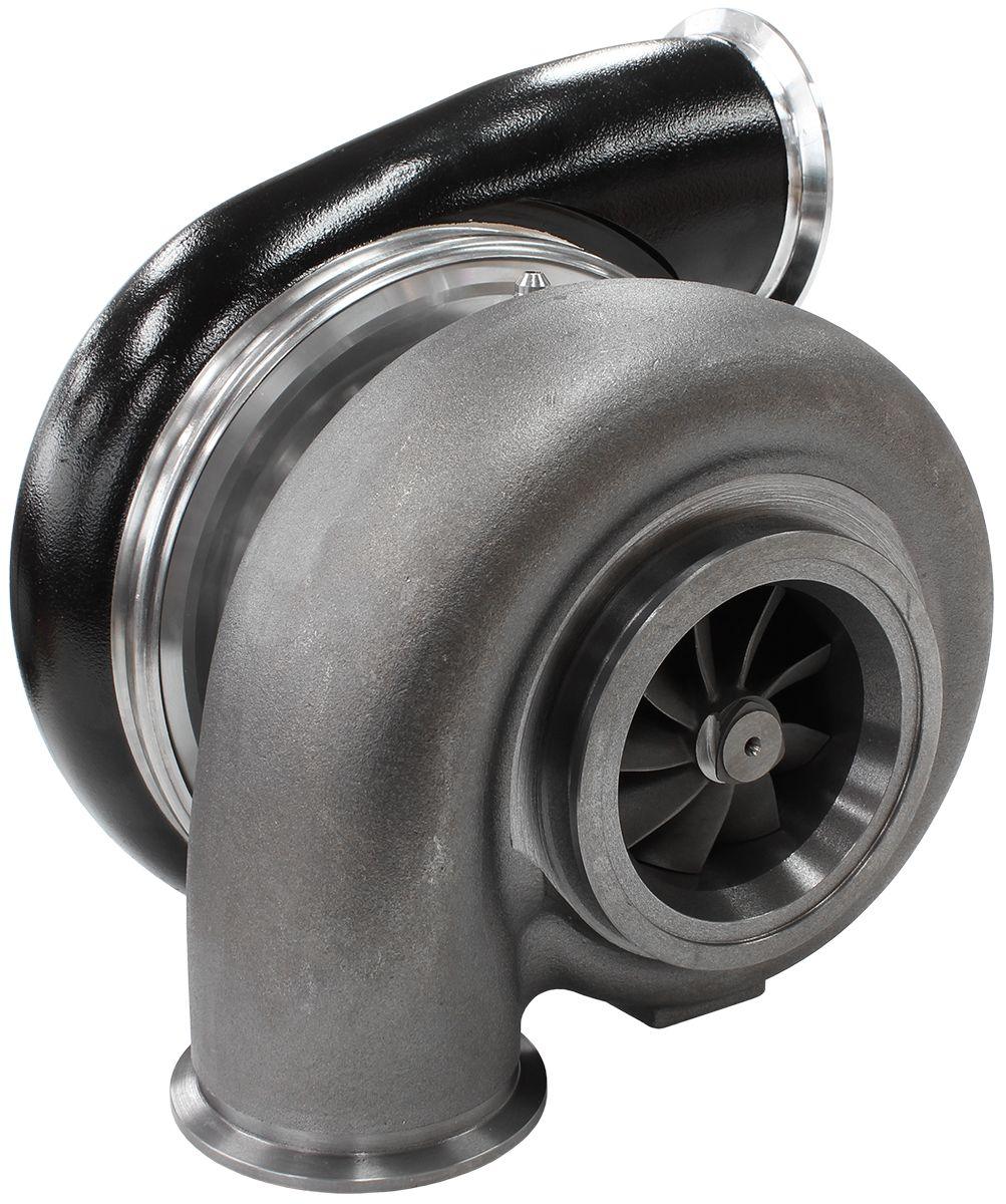 Aeroflow Performance External Wastegate, V-Band Inlet & Exhaust Flanges Aeroflow BOOSTED 7975 1.15 Reverse Rotation Turbocharger 1450HP, Hi Temp Black Finish AF8 SR