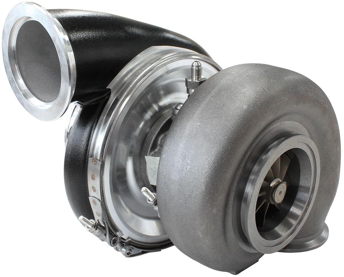 Aeroflow Performance External Wastegate, V-Band Inlet & Exhaust Flanges Aeroflow BOOSTED 7975 V-Band 1.01 Turbocharger 1450HP, Hi Temp Black Finish AF8005-4010BL SR