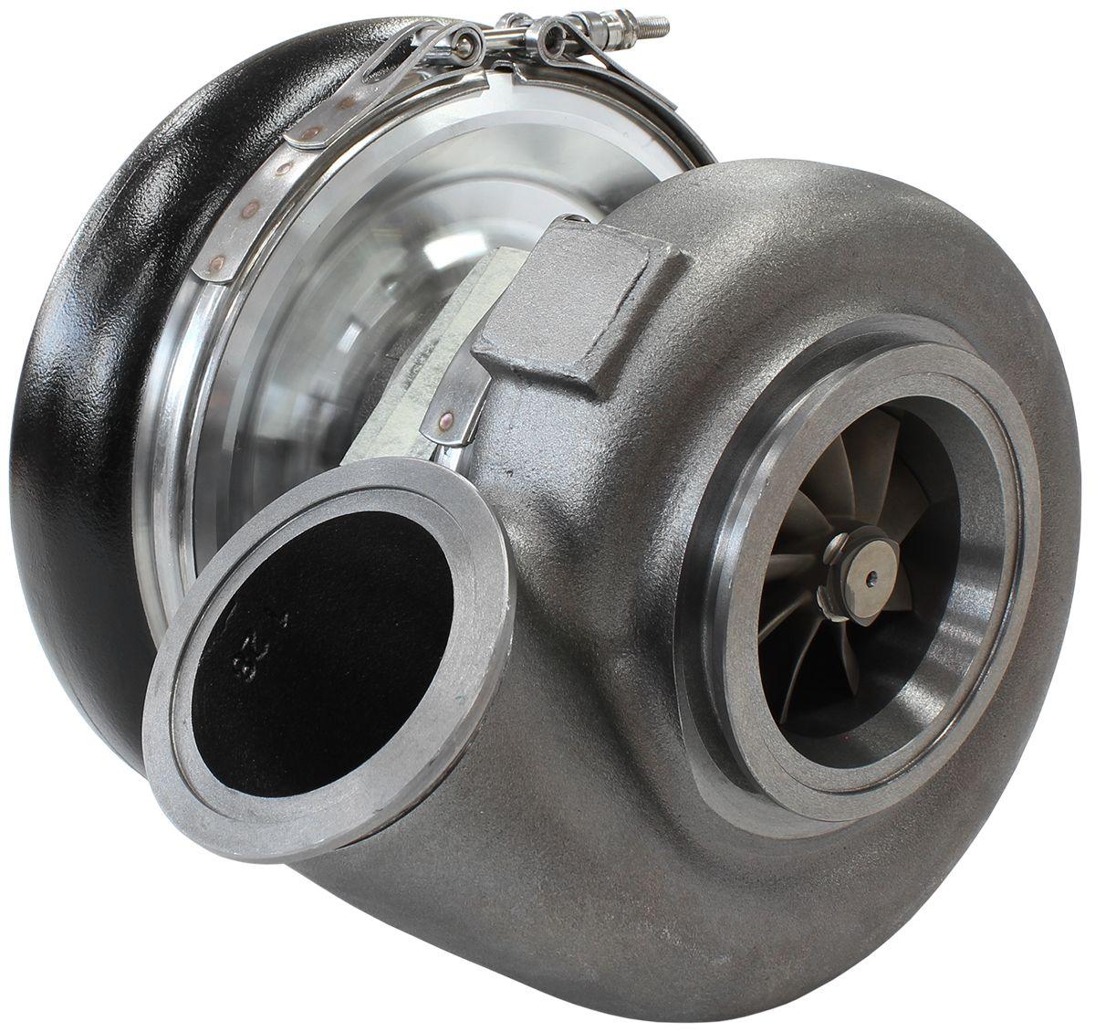 Aeroflow Performance External Wastegate, V-Band Inlet & Exhaust Flanges Aeroflow BOOSTED 7975 V-Band 1.15 Turbocharger 1450HP, Hi Temp Black Finish AF8005-4011BL SR