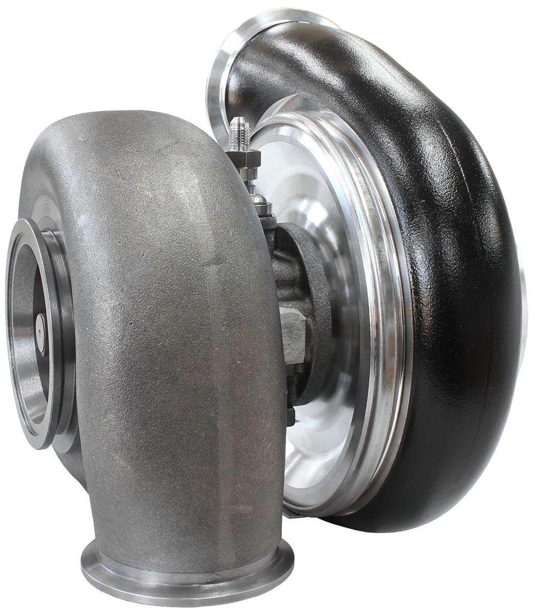 Aeroflow Performance External Wastegate, V-Band Inlet & Exhaust Flanges Aeroflow BOOSTED 7975 V-Band 1.15 Turbocharger 1450HP, Hi Temp Black Finish AF8005-4011BL SR