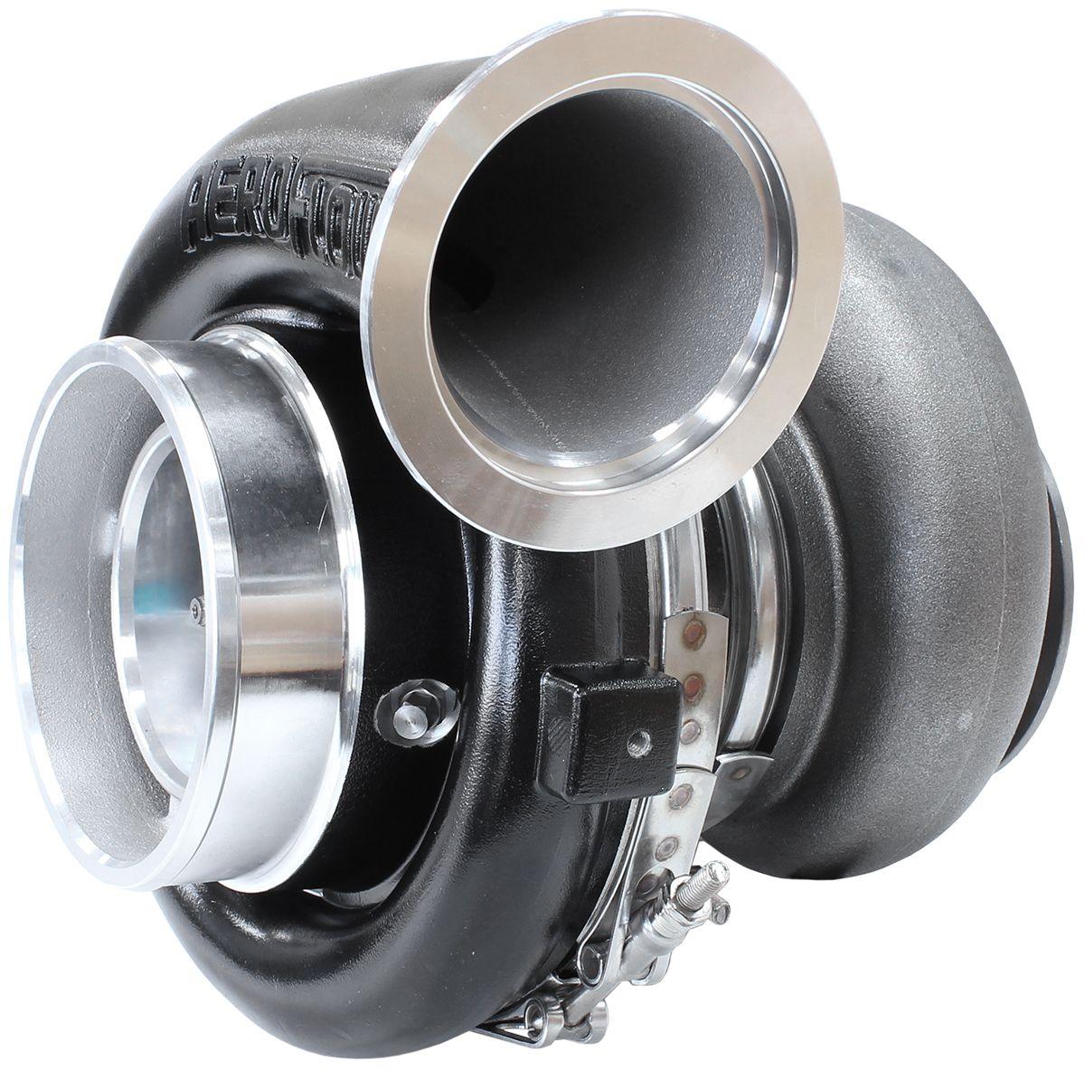 Aeroflow Performance External Wastegate, V-Band Inlet & Exhaust Flanges Aeroflow BOOSTED 8077 V-Band 1.16 Turbocharger 1250HP, Hi Temp Black Finish AF8005-4015BL SR