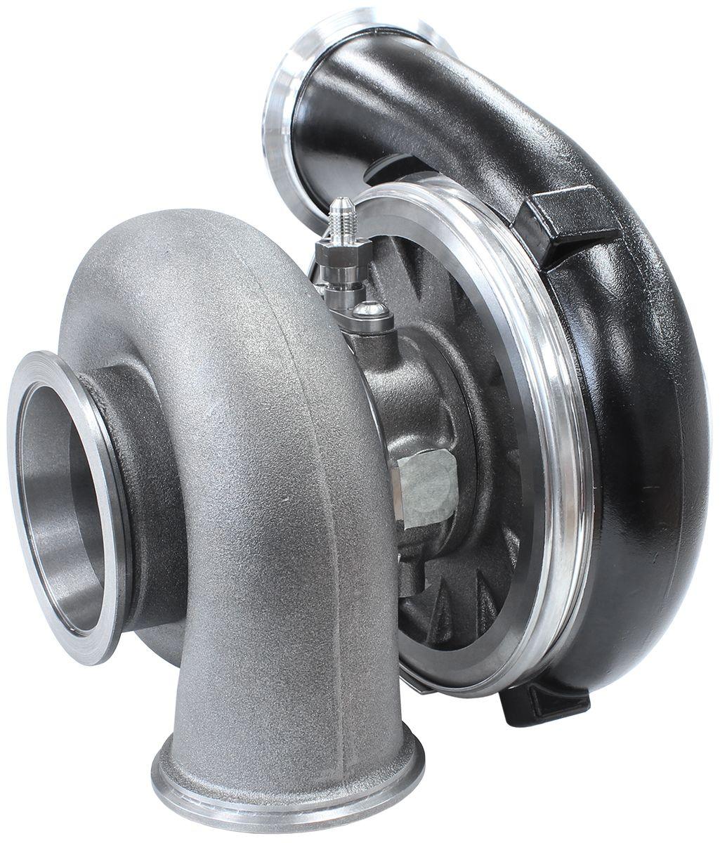 Aeroflow Performance External Wastegate, V-Band Inlet & Exhaust Flanges Aeroflow BOOSTED 8077 V-Band 1.16 Turbocharger 1250HP, Hi Temp Black Finish AF8005-4015BL SR