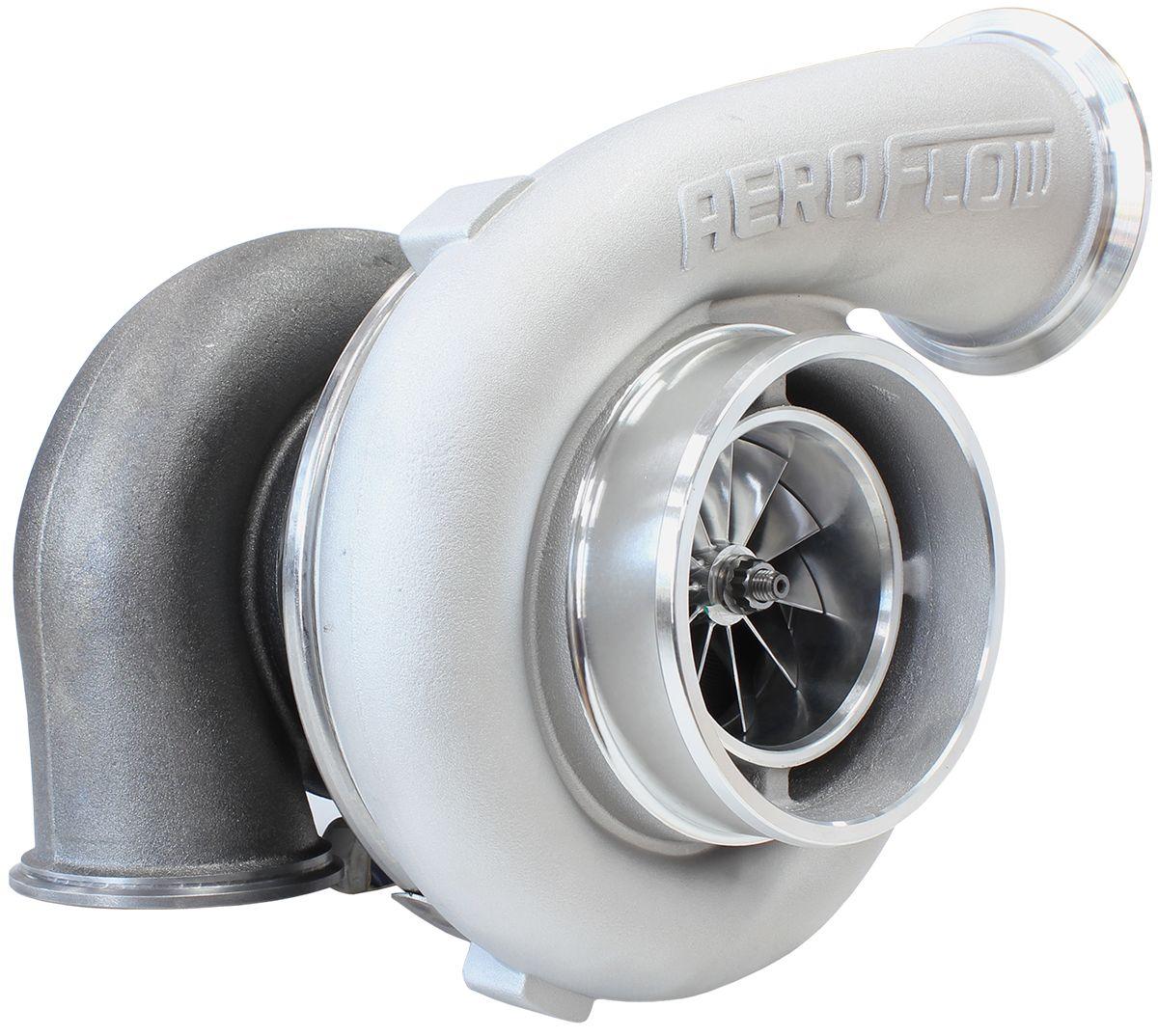 Aeroflow Performance External Wastegate, V-Band Inlet & Exhaust Flanges Aeroflow BOOSTED 8077 V-Band 1.16 Turbocharger 1250HP, Natural Cast Finish AF8005-4015 SR