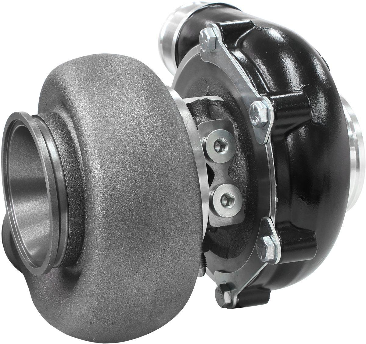 Aeroflow Performance External Wastegate, V-Band Inlet & Exhaust Flanges Aeroflow BOOSTED B5455 1.01 Turbocharger 660HP, Hi Temp Black Finish AF8005-3041BLK SR