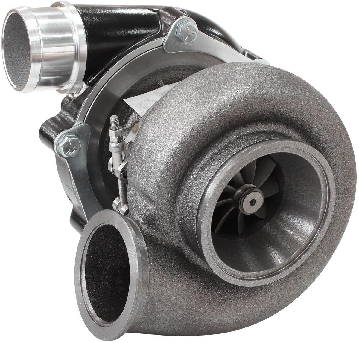 Aeroflow Performance External Wastegate, V-Band Inlet & Exhaust Flanges Aeroflow BOOSTED B5455 1.21 Turbocharger 660HP, Hi Temp Black Finish AF8005-3042BLK SR