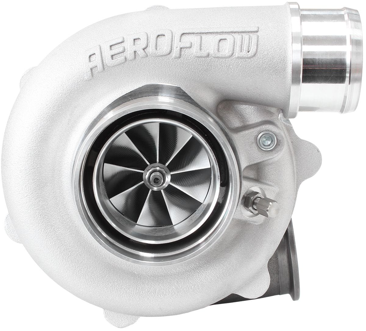 Aeroflow Performance External Wastegate, V-Band Inlet & Exhaust Flanges Aeroflow BOOSTED B5455 .83 Turbocharger 660HP, Natural Cast Finish AF8005-3040 SR