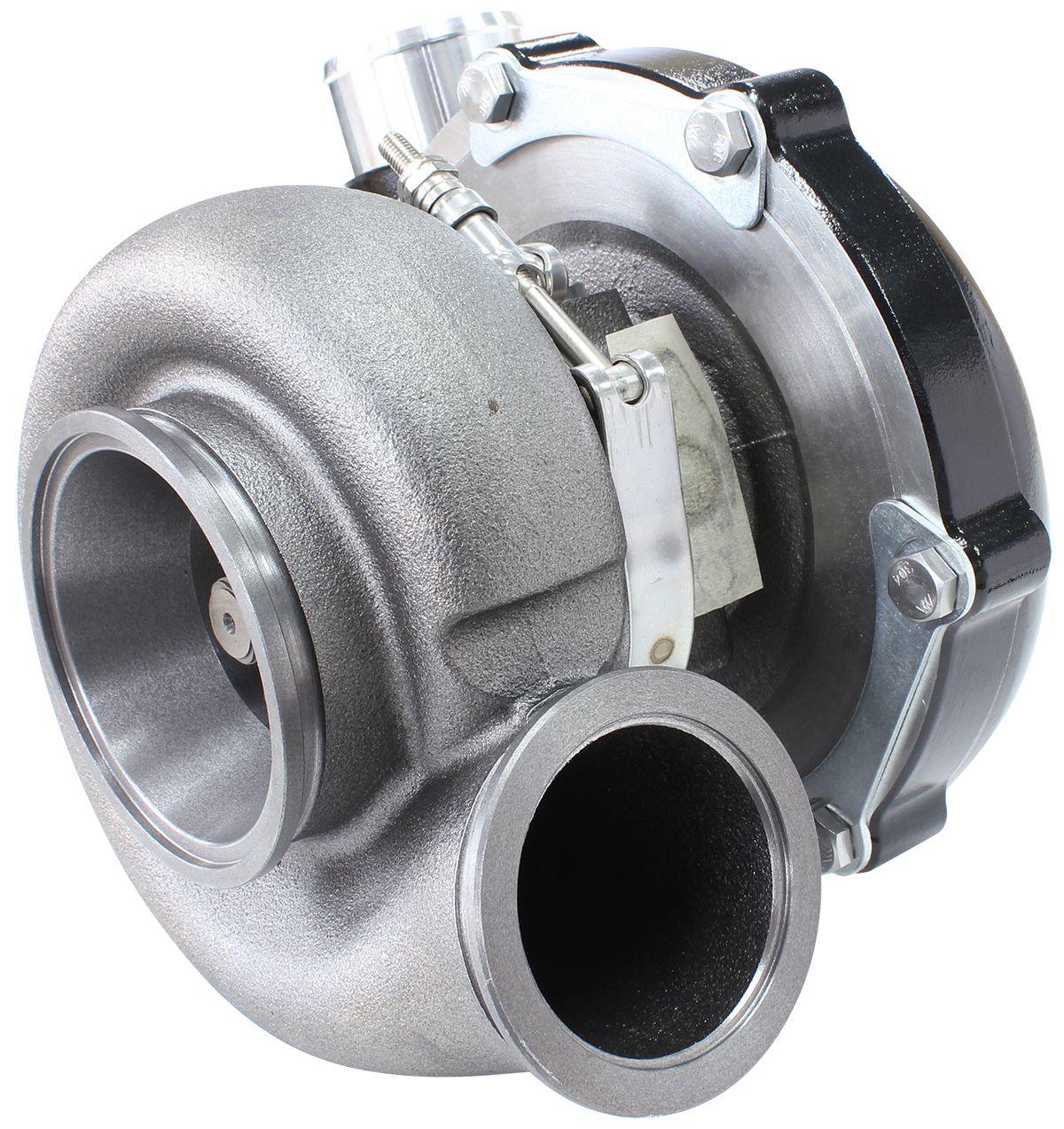 Aeroflow Performance External Wastegate, V-Band Inlet & Exhaust Flanges Aeroflow BOOSTED B5855 1.21 Reverse Rotation Turbocharger 770HP, Hi Temp Black Finish AF8 SR