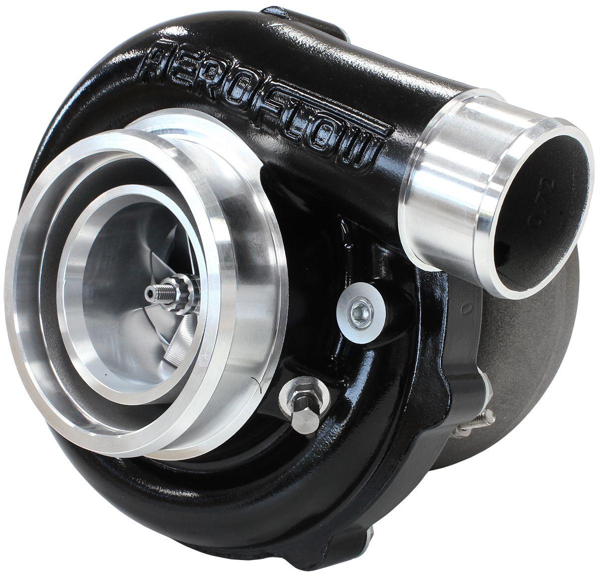 Aeroflow Performance External Wastegate, V-Band Inlet & Exhaust Flanges Aeroflow BOOSTED B5855 1.21 Turbocharger 770HP, Hi Temp Black Finish AF8005-3050BLK SR