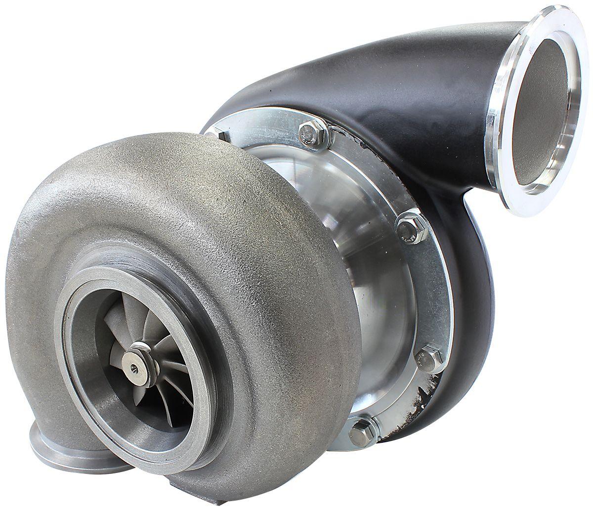 Aeroflow Performance External Wastegate, V-Band Inlet & Exhaust Flanges Aeroflow BOOSTED B7875 1.28 Reverse Rotation Turbocharger 1150HP, Hi Temp Black Finish AF SR