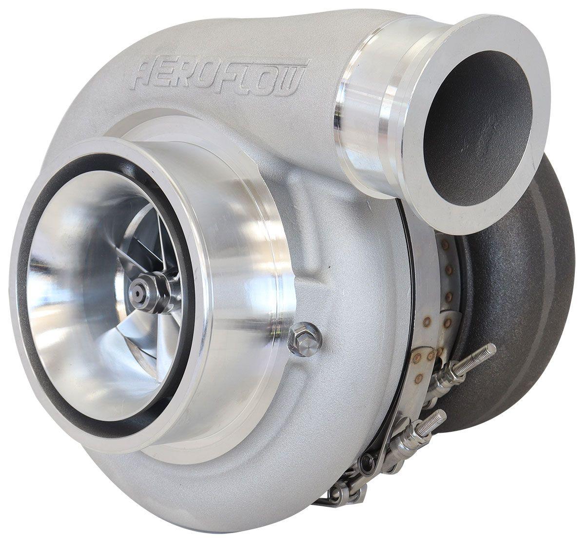 Aeroflow Performance External Wastegate, V-Band Single Entry Inlet Flange, V-Band Exhaust Aeroflow BOOSTED 8888 V-Band 1.31 Turbocharger 1250HP, Natural Cast Finish AF8005-6003 SR
