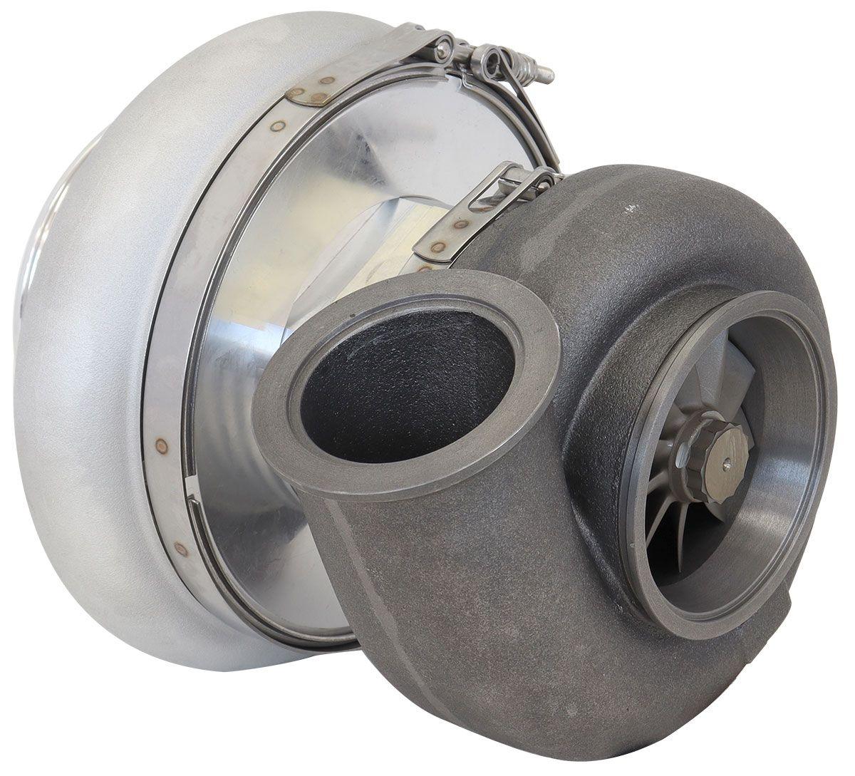 Aeroflow Performance External Wastegate, V-Band Single Entry Inlet Flange, V-Band Exhaust Aeroflow BOOSTED 8888 V-Band 1.31 Turbocharger 1250HP, Natural Cast Finish AF8005-6003 SR