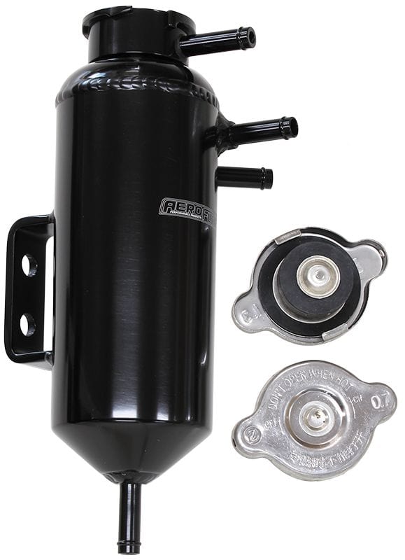 Aeroflow Performance Fabricated Tanks Black Aeroflow Universal Header Tank AF77-1031 SR