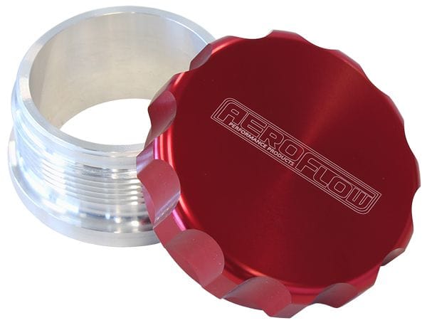 Aeroflow Performance Fabrication 1.5" / Red Billet Aluminium Weld-On Filler with Cap SR
