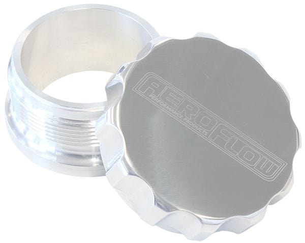 Aeroflow Performance Fabrication 2.5" / Polished Billet Aluminium Weld-On Filler with Cap SR