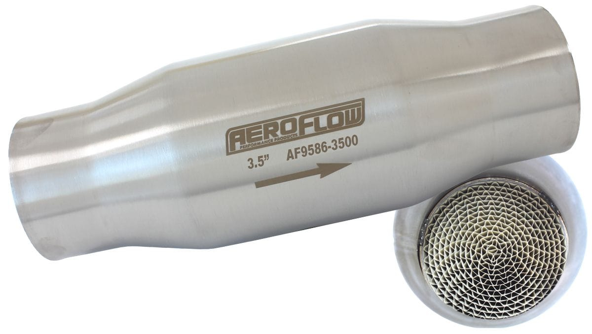 Aeroflow Performance Fabrication 3-1/2" (88mm) Slip Fit Metallic Catalytic Converter SR