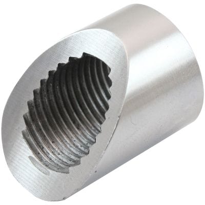 Aeroflow Performance Fabrication & Fasteners Aeroflow 45 Degree Angled & Notched Weld-On M18 x 1.50mm Oxygen Sensor Bung AF987 SR