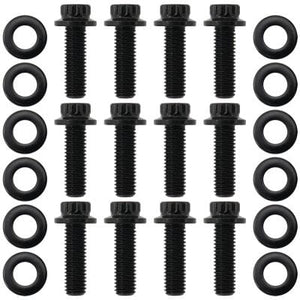 Aeroflow GM LS Header Bolts M8 x 1.25mm, 0.984" (25mm) UHL - Black Finish AF37-1012