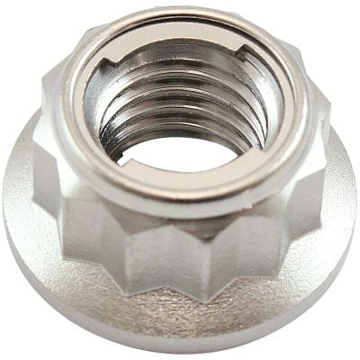 Aeroflow Performance Fabrication & Fasteners Aeroflow M10 x 1.25mm Titanium 12 Point Locking Nut AF3503-0011 SR