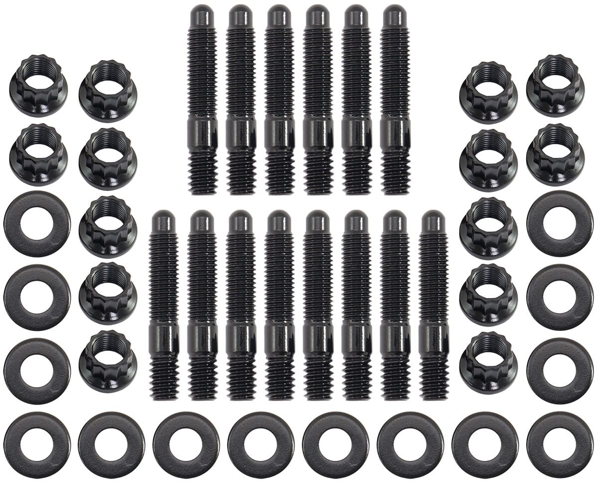 Aeroflow Performance Fabrication & Fasteners Aeroflow Universal Valve Cover Stud Kit 1/4-20" OAL 1.50", Pack of 14 - BlackFinish AF37-1502 SR