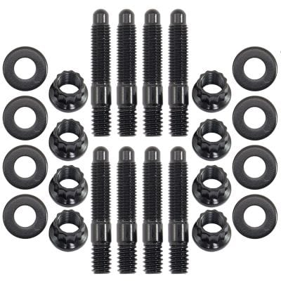 Aeroflow Performance Fabrication & Fasteners Aeroflow Universal Valve Cover Stud Kit 1/4-20" OAL 1.50", Pack of 8 - Black Finish AF37-1500 SR