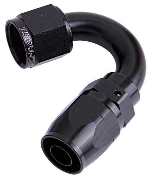 Aeroflow Performance Fittings 12 / Black 500 Series Cutter Swivel 150° Hose End. Suits 100 & 450 Series Hose SR