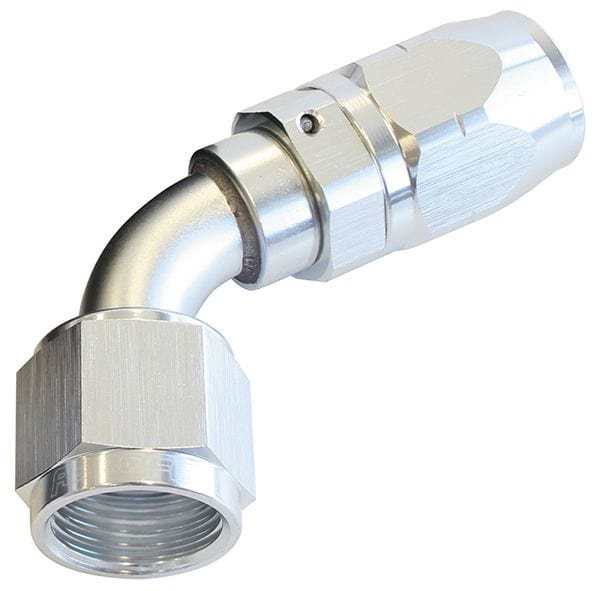 Aeroflow Performance Fittings 12 / Silver 500 Series Cutter Swivel 60° Hose End. Suits 100 & 450 Series Hose SR