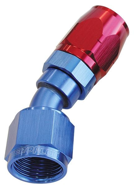 Aeroflow Performance Fittings 16 / Red/Blue 500 Series Cutter Swivel 30° Hose End. Suits 100 & 450 Series Hose SR