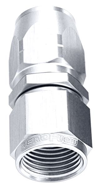 Aeroflow Performance Fittings 16 / Silver 500 / 550 Series Cutter Style Full Flow Swivel Straight Hose End SR
