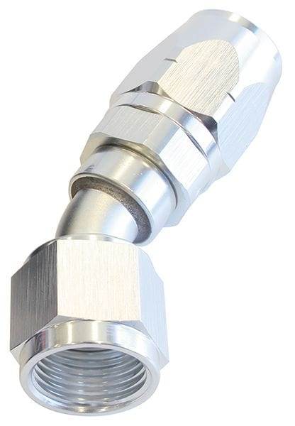 Aeroflow Performance Fittings 20 / Silver 500 Series Cutter Swivel 30° Hose End. Suits 100 & 450 Series Hose SR