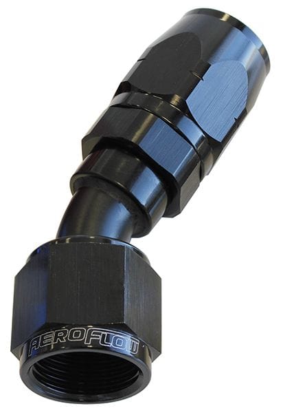 Aeroflow Performance Fittings 4 / Black 500 Series Cutter Swivel 30° Hose End. Suits 100 & 450 Series Hose SR