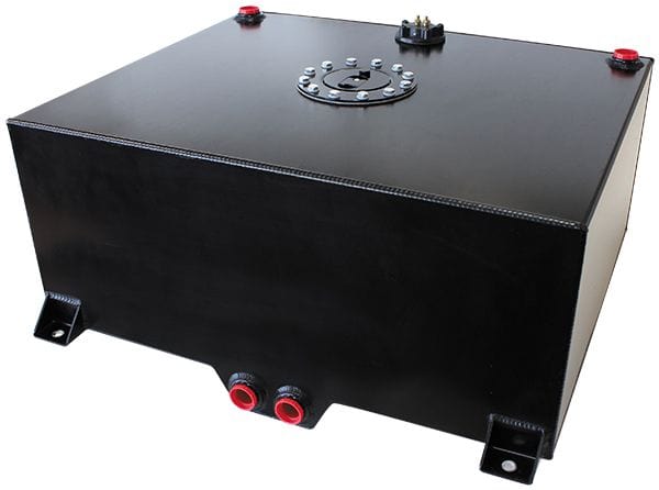 Aeroflow Performance Fuel Cells Black Aeroflow Aluminium 25 Gallon (95L) Fuel Cell with Cavity/Sump & Fuel Sender SR