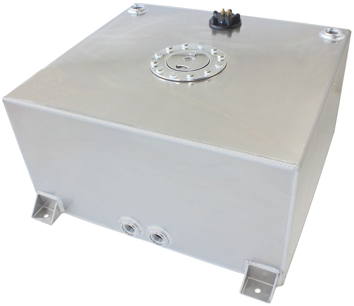 Aeroflow Performance Fuel Cells Polished Aeroflow Aluminium 15 Gallon (57L) Fuel Cell with Flat Bottom & Fuel Sender SR
