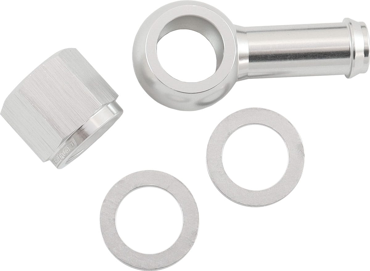 Aeroflow Performance Fuel System Aeroflow 90° Fuel Pump Banjo Kit - Silver AF49-1220S SR